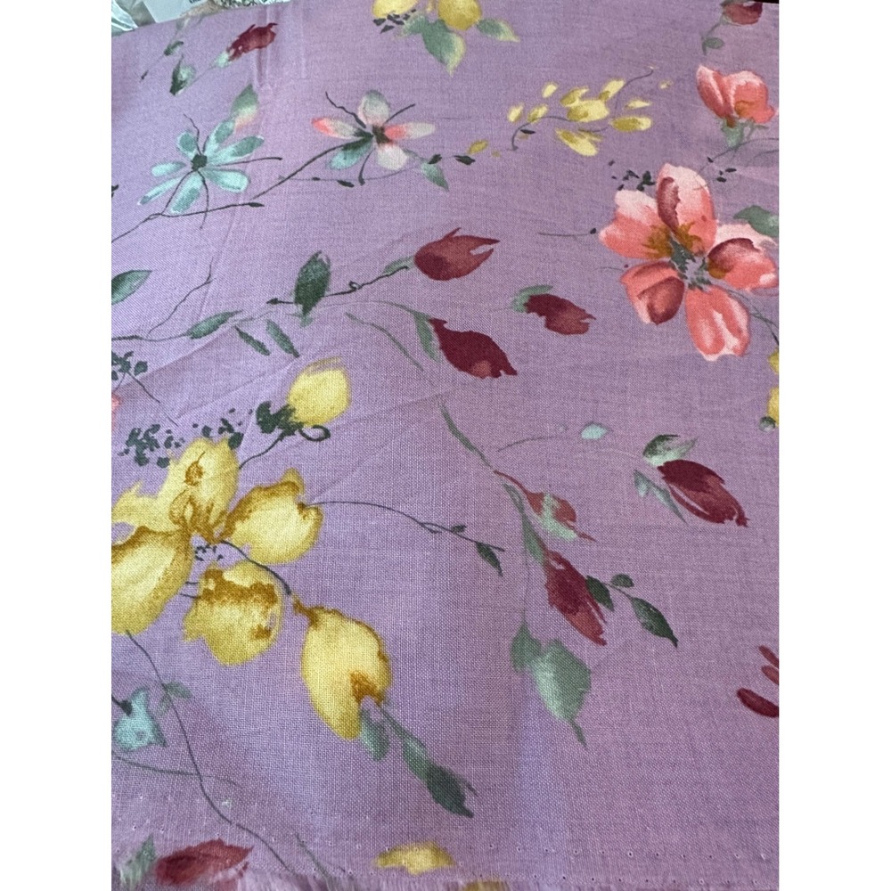 Vintage Alexander Henry Chloe Floral Fabric 1999 Collection Lavender 2 Yards